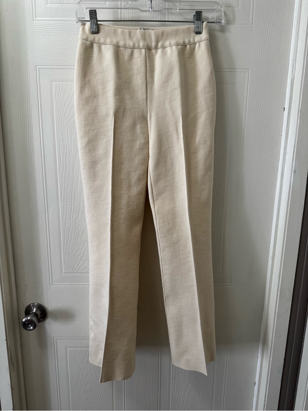 High sport Crisp Cream Straight-Leg Trousers for Women